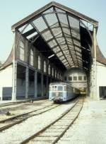 CP, Chemins de fer de Provence: Die Halle der Gare CP / des CP-Bahnhofs im August 1980. 