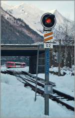 Zur Feier des Tages: Ein Blick auf die Nördliche Einfahrt des Bahnhofs von Chamonix. 
10. Feb. 2015