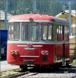 Der Dieselomnibus N 62 der Chemins de Fer de Montenvers war am 03.08.08 im Bahnhofsgelnde im Chamonix Mont Blanc abgestellt. (Hans)