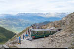 Tramway du Mont-Blanc am 26. August 2020<br>
Triebwagen Anne mit Vorstellwagen an der seit 1913 provisorischen Endstation Nid d'Aigle. In den nächsten Jahren soll die Strecke um 300 Meter verlängert und eine richtige Endstation gebaut werden.