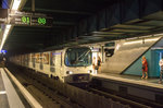 Eine Metrogarnitur der Linie M1 fährt am 18.Juli.2015 in die Station Saint-Charles ein
