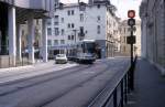 Grenoble TAG SL B (Alstom-TFS 2 2013) Rue Blanchard / Rue Alphand am 30. Juli 1992.