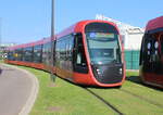 Nice / Nizza Lignes d'Azur Ligne de tramway / SL T2: Der Citadis-X05/405 30 erreicht am 30.