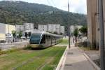 Nice / Nizza Lignes d'Azur SL T1 (Alstom Citadis-402 14) Pont René Coty am 23.