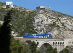 Viaduc des Eaux-salées bei Carry-le-Rouet an der Cote Bleue: Sicht vom Hotel aus, fast auf gleicher Höhe.