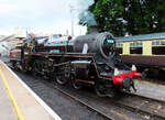 Die Dampflok der Dartmouth Steam Railway macht sich in Paignton bereit für die Fahrt nach Kingswear. Paignton, 17.5.2022