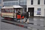 Bei allzu garstigem Wetter werden geschlossene Tramwagen eingesetzt.