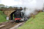 Die Wunderschne Schools Class 30 926  Repton  verlsst die Station Goathland Richtung Pickering.