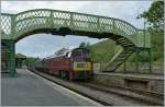 Die herrliche D 1062  Western Courier  (Class 52) in Corfe Castle bei der Swanage Diesel Gala am 8.