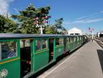 An Signalen hat man bei der Romney, Hythe & Dymchurch Railway in New Romney nicht gespart, 12.9.16