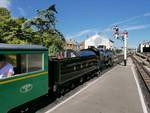 Bereit zur Ausfahrt: Dampflok  Doctor Syn  der Romney, Hythe & Dymchurch Railway in New Romney, 12.9.16 