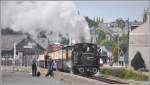 Als vierter Zug verlsst heute der 13.34 Porthmadog Richtung Blaenau Ffestiniog, verfolgt von unzhligen Fans und Photografen. (04.09.2012)