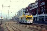 Einer der 1937 gebauten Brush-Triebwagen ist im April in Höhe der Haltestelle Cabin unterwegs. Nach der großen Stillegungswelle in den 1950er/1960er Jahren war die Straßenbahn in Blackpool viele Jahre lang der einzige britische Straßenbahnbetrieb (abgesehen von der Isle of Man).