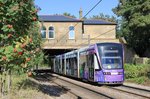 I love Croydon, farbenfroh beworben von Tw 2554, Woodside Tram Stop, 23.08.2016.