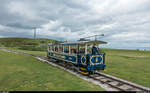 Wagen 6 des Great Orme Tramway erreicht am 14.