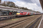 Nachschuss auf Virgin InterCity nach Newcastle upon Tyne am 09.04.2016 in Durham.