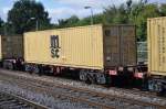 IERLAND SEP 2009 KILDARE CONTAINER WAGON met 40 voet container van M S C