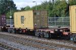 IERLAND sep 2009 KILDARE CONTAINER WAGON met container van de FIRMA M S C 
mediterarranean shipping compagnie 20 voet