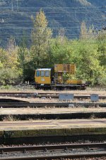 Dieses Bahndienstfahrzeug fuhr am 26.10. durch Domodossola.