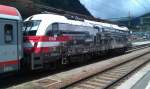 1216 020  175 Jahre Eisenbahn fr sterreich  mit einem EC nach Mnchen Hbf am 21.07.2012 im Bahnhof Brenner. 