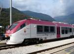 MD-Tn 05  Minuetto  am 10.10.2007 in Borgo Est, die Triebzge fahren von Trento nach Bassano del Grappa etwa im Stundentakt, in der Hauptverkehrszeit fahren zustzliche Zge von Trento nach Borgo Est,