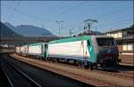 Italienisches-Doppel: E412 010 und E412 020 rollen mit dem  Transped-Express  in Kufstein ein. Die Reise fr die beiden endet hier und ein Taurus wird den Zug nach Wanne-Eickel fahren. (10.07.2008)