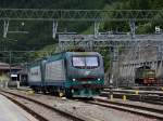 Die E 412 011 und die E 412 013 am 11.06.2009 bei einer Rangierfahrt im Bahnhof Brenner.