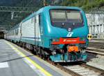 FS-Trenitalia E.464 033 steht am 03.09.07 mit einem Regionalzug im Bahnhof Brennero/Brenner fr die nchste Fahrt nach Merano/Meran bereit.