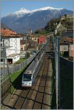 Der FS ETR 470 als EC 14 unterwegs von Milano nach Zrich vor der Einfahrt in den Bahnhof von Bellinzona am 21.