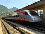 ETR 485 062-4 als FRECCIARGENTO 9462 (Roma Termini - Bolzano/Bozen) am 1.9.2015 im Bahnhof  Bolzano/Bozen.