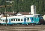 Nahverkehrs-Steuerwagen der FS mit moderner Kopfform am 29.08.2004 im Bahnhof Brenner.