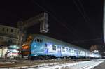 Italien Abgestellte Ganitur mit FS Steuerwagen Bauart MDVC an der Spitze in Genova 12.08.2012