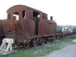 Diese schoene Dampflok rostete im Juli 2008 im Bahnhof Tempio Pausania (Sardinien) vor sich hin.