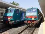 Steuerwagen der Bauart MDVC mit der Typenbezeichnung npBD am 01.10.2011 im Kopfbahnhof von Cagliari.