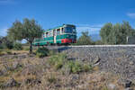 ADE 28 war am 06.05.2024 bei Giaconia als Zug 22 nach Catania unterwegs.