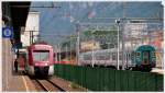 ETi414 der Schmalspurbahn Trento-Mal und Regio von TrenItalia in Trento. (14.06.2013)