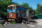 Alter Waggon der Fleimstalerbahn am Depot in Auer (AB101)