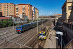 ATAC ET 836 & FS E.464 612 / Roma Ponte Casilino, 10. September 2024<br>
Ferrovia Roma-Giardinetti<br>
Dieses und weitere Bilder in meinem Artikel über die Bahn auf <a href= https://www.ovpanorama.ch/index.php/2024/12/14/der-letzte-rest-der-schmalspurbahn-roma-frosinone/  rel= noreferrer nofollow >www.ovpanorama.ch/index.php/2024/12/14/der-letzte-rest-de...</a>