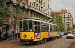 Tw.1803 der Linie 19 an der Haltestelle Via G. Pascoli/ Piazza Leonardo da Vinci. (05.04.2019)