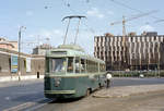 Roma / Rom ATAC Linea tranviaria / SL 14 (TAS 7055) Piazzale Labicano / Porta Maggiore am 21. August 1970. - Scan eines Farbnegativs. Film: Kodak Kodacolor X.