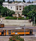 Schleife der Straßenbahn Rom vor der Nationalgalerie, 13.06.1987