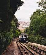 Tram Triest-Opicina__Tw 402 wird auf dem Seilbahn-Abschnitt bergauf geschoben.__08-06-2008