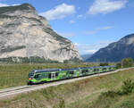 Der neu beklebte FS ETR 170.216 war am Nachmittag des 18. Septembers 2022 von  Verona Porta Nuova nach Bozen unterwegs und wurde von mir beim Passieren der Salurner Klause fotografiert.