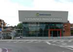 Cesano Maderno ist  moderno  - moderner Bahnhof der Ferrovienord (bisher FNM) an der Strecke von Milano nach Seveso. 2012-06-04