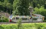 Der ehemaliger Personenbahnhof Tll - mit seinem denkmalgeschtzten Wasserturm - fungiert heute als Kreuzungsstelle.