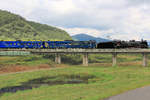 Endwagen KIHA 143-701 (1-motorig, 450 PS) des Dampfzugs  SL Ginga  der Kamaishi Linie. Bei Tôno, 14.September 2019 