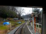 Die KIHA 110 der Koumi-Linie, Japans höchstgelegener Bahnlinie; beim Aufstieg an der Nordseite des Passes.