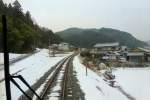 Die Ôfunato-Linie - Sommer und Winter: Auf der Bergstrecke im Triebwagen KIHA 100-8 nach Rikuchû Kanzaki, 15.Februar 2013.