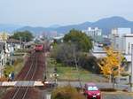 Blick über das Städtchen Yuda Onsen, noch in den Herbstfarben am 2.Dezember 2010.