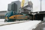 P42DC # 917 der VIA Rail verlsst mit dem Express nach Ottawa Toronto Union Station; 18.01.2009